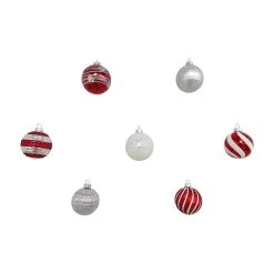Best deal 😍 Assorted Red & White Plastic Round Ornaments by Ashland® 🎁 -Ashland Sales 10672886 7