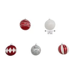 Best deal 😍 Assorted Red & White Plastic Round Ornaments by Ashland® 🎁 -Ashland Sales 10672886 8