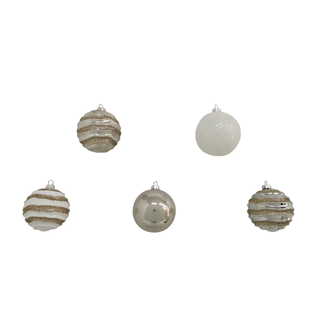 Top 10 👍 Assorted Silver & White Plastic Round Ornaments by Ashland® 😉 5 Top 10 👍 Assorted Silver & White Plastic Round Ornaments by Ashland® 😉 - Image 3