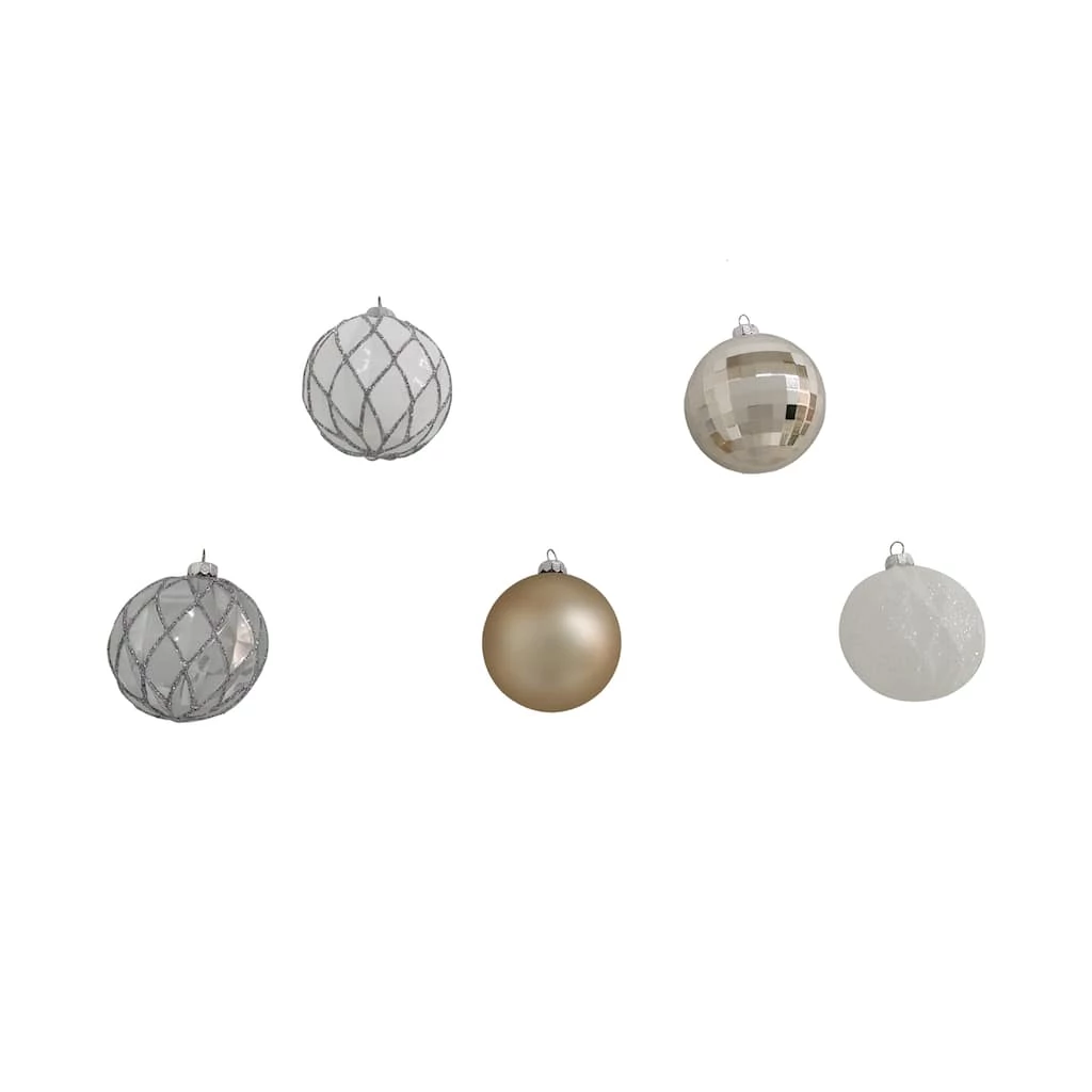 Top 10 👍 Assorted Silver & White Plastic Round Ornaments by Ashland® 😉 6 Top 10 👍 Assorted Silver & White Plastic Round Ornaments by Ashland® 😉 - Image 4