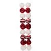 Budget 😀 18ct. 4" Red & White Shatterproof Ball Ornaments by Ashland® 😉 -Ashland Sales 10672895 1