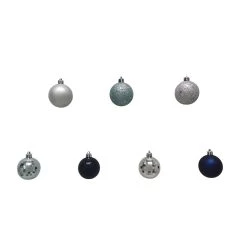 Hot Sale 🛒 44ct. Silver & Blue Shatterproof Ball Ornaments by Ashland® 👍 -Ashland Sales 10672911 3