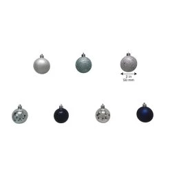 Hot Sale 🛒 44ct. Silver & Blue Shatterproof Ball Ornaments by Ashland® 👍 -Ashland Sales 10672911 5