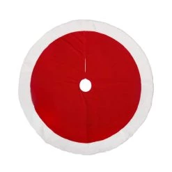 Wholesale β¨ 48" Red Tree π Skirt with White Fur by Ashland® π