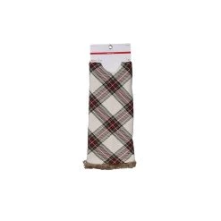 Cheap ❤️ 48" White & Red Plaid Tree 👗 Skirt with Fur by Ashland® ✔️ -Ashland Sales 10672937 2