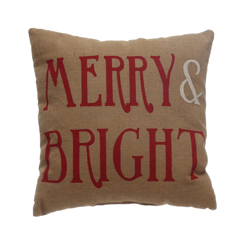 Best Pirce 👍 Merry & Bright Burlap Throw Pillow by Ashland® 🛒 3 Best Pirce 👍 Merry & Bright Burlap Throw Pillow by Ashland® 🛒