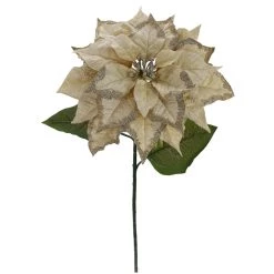 Promo 😉 Light Gold Glitter Poinsettia Stem by Ashland® 💯 -Ashland Sales 10673369 2