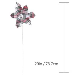 Coupon 🤩 Red, Green, & White Plaid Poinsettia Stem by Ashland® 🤩 -Ashland Sales 10673374 3