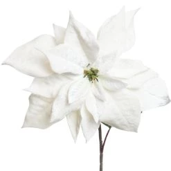 Outlet 👏 White Velvet Poinsettia Stem by Ashland® 🔥 -Ashland Sales 10673380 2