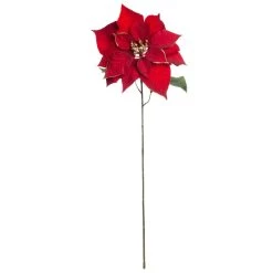 Best deal 😍 Red & Gold Glitter Poinsettia Stem by Ashland® 😀