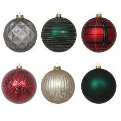Wholesale 💯 Assorted 6ct. 4.5" Farmhouse Ball Ornament Set by Ashland® 😉 -Ashland Sales 10673664 3