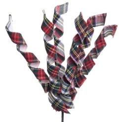 Best Sale 😍 Red, Green & White Plaid Spiral Stem by Ashland® 👍 -Ashland Sales 10673910 2