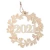 New ❤️ 5" DIY Unfinished Wood 2021 Wreath Ornament by Michaels 👍