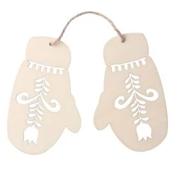 Brand new 🛒 4" DIY Unfinished Wood Mittens Ornament by Michaels 😉