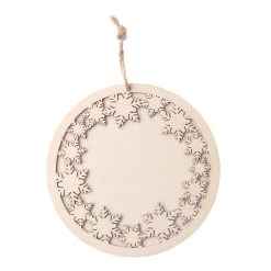 Best Pirce 🤩 4" DIY Unfinished Wood Snowflake Round Ornament by Michaels 😍