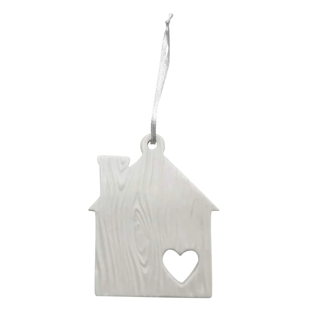 Cheapest 🤩 4" Ceramic Heart House D.I.Y. Ornament by Michaels 👍 3 Cheapest 🤩 4" Ceramic Heart House D.I.Y. Ornament by Michaels 👍