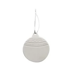 Deals ⌛ 3.5" Ceramic Round Lace D.I.Y. Ornament by Michaels 😉