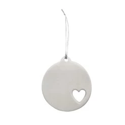 Discount ⌛ 4" DIY Unfinished Ceramic Round Heart Ornament by Michaels 🔥