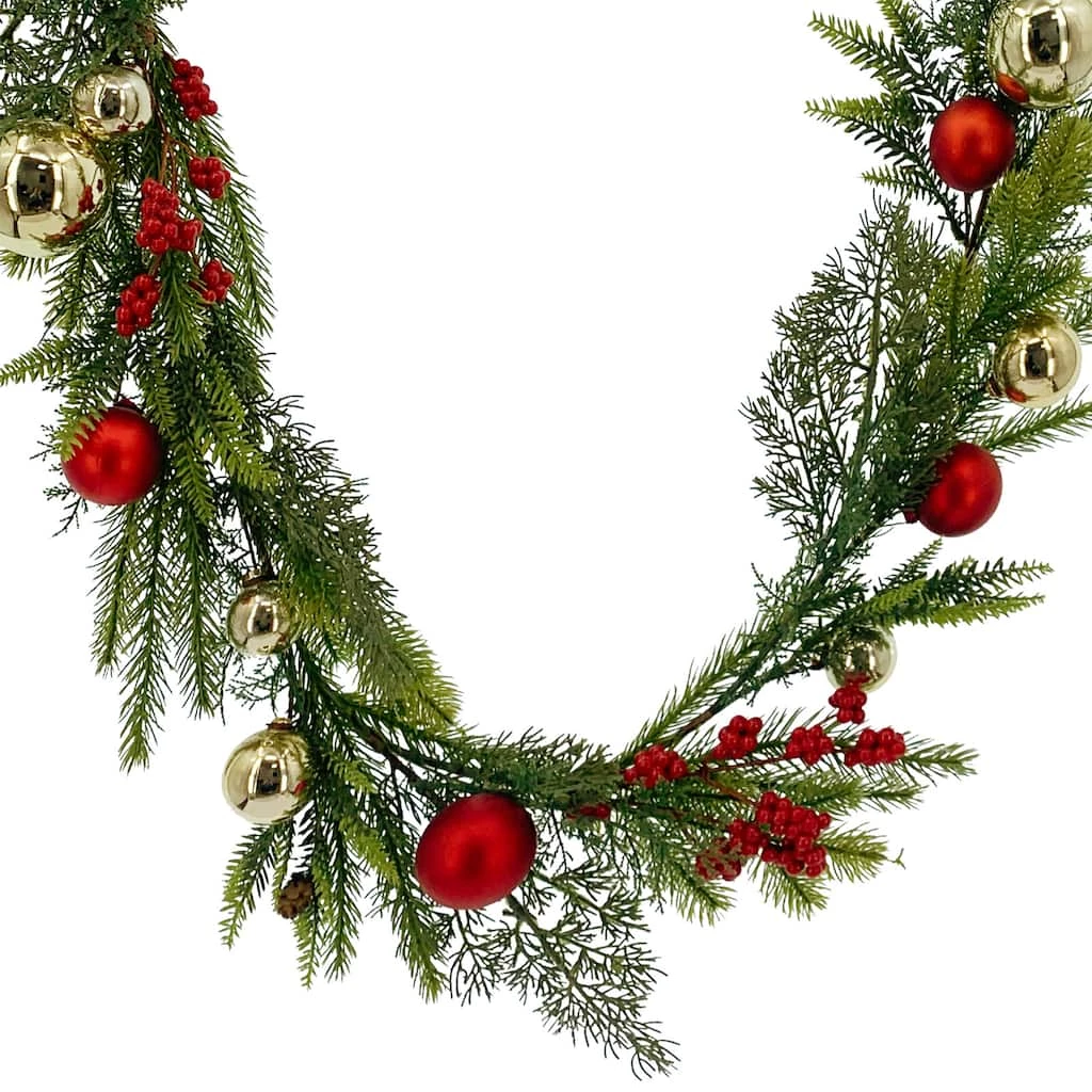 Deals 👏 6ft. Red & Gold Ornament, Mixed Pine & Berry Garland by Ashland® 👍 3 Deals 👏 6ft. Red & Gold Ornament, Mixed Pine & Berry Garland by Ashland® 👍