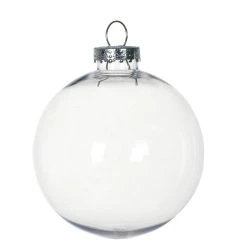 Outlet ✔️ Christmas 5" Clear Plastic Ball Ornament by Michaels 🤩