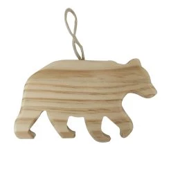 New 💯 5" Unfinished Wood Bear Ornament by Michaels 😀