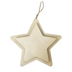 Hot Sale 💯 4" Unfinished Wood Layered Star Ornament by Michaels 🎁