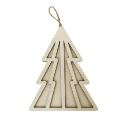 Best Sale 🤩 4.5" Unfinished Wood Layered Tree Ornament by Michaels 🎁