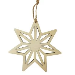 Outlet 🛒 4.5" Unfinished Wooden Starburst Ornament by Michaels ⭐