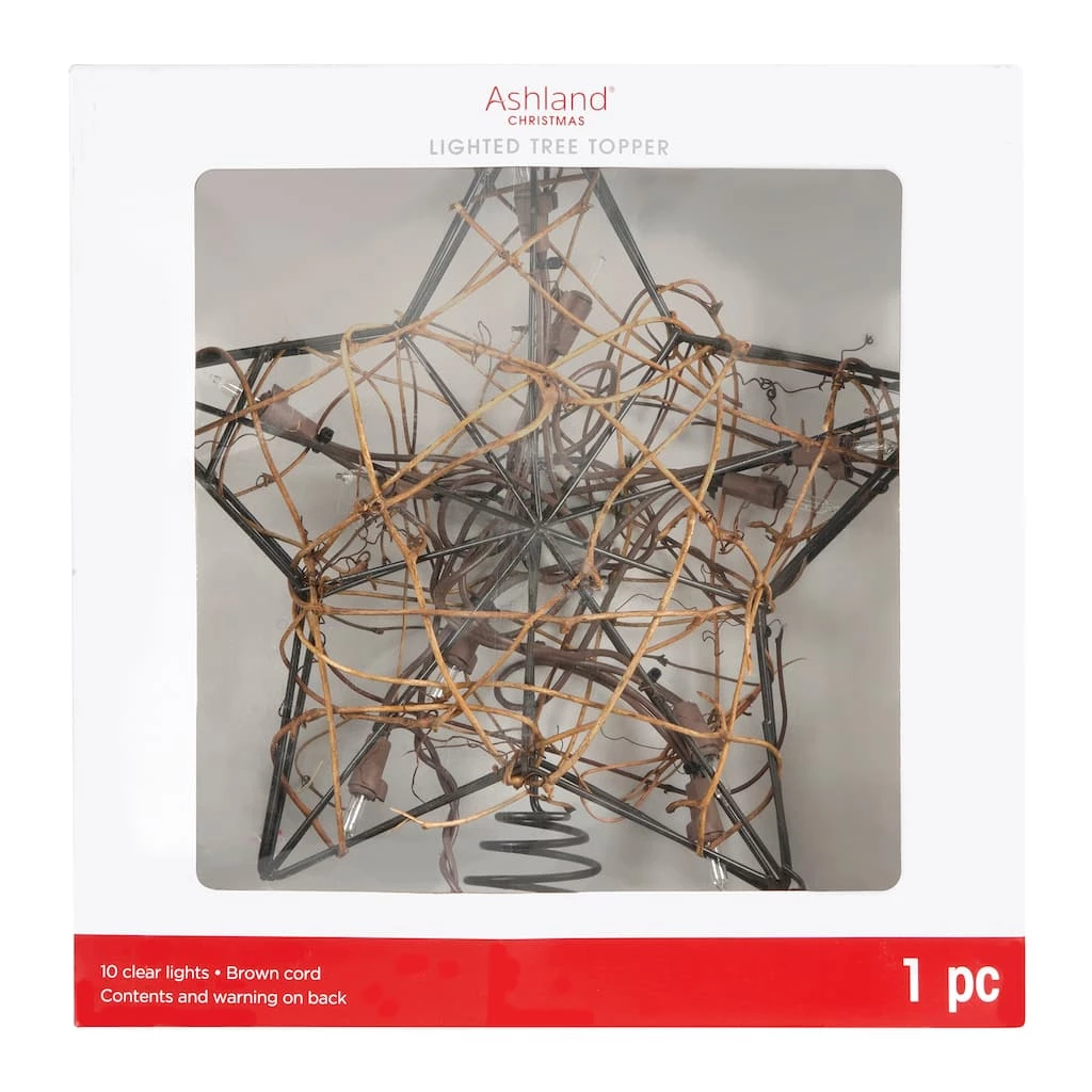 Promo ✔️ 11" Lighted Grapevine Star Tree Topper by Ashland® 🔥 3 Promo ✔️ 11" Lighted Grapevine Star Tree Topper by Ashland® 🔥