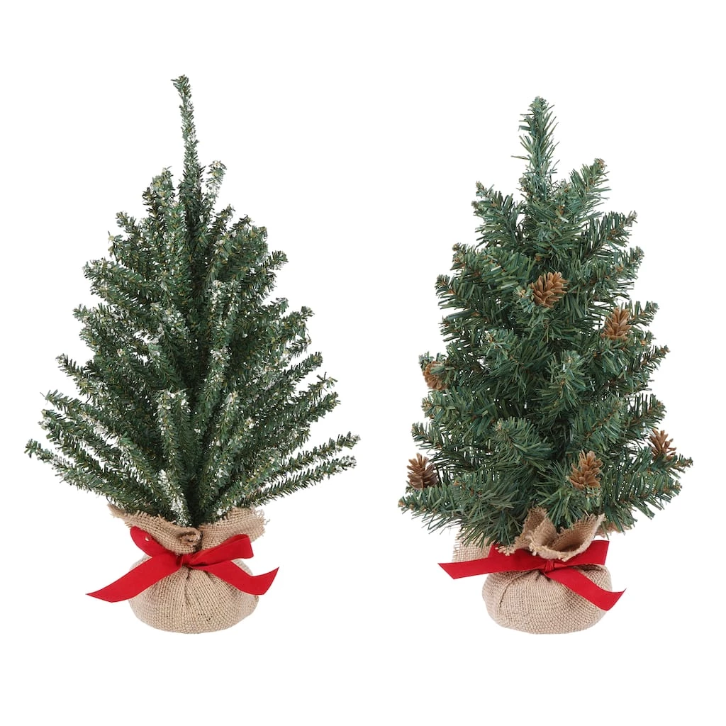 Wholesale 😍 Assorted 16" Artificial 🔔 Christmas Tree with Burlap Base by Ashland® 🔥 3 Wholesale 😍 Assorted 16" Artificial 🔔 Christmas Tree with Burlap Base by Ashland® 🔥