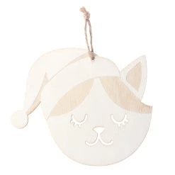 Cheapest 😀 5" DIY Unfinished Wood Cat Ornament by Michaels 🧨