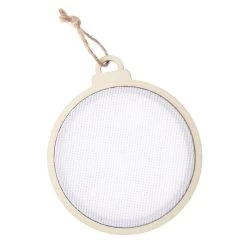 Cheapest 🥰 5" Unfinished DIY Aida Stitch Wood Round Ornament by Michaels 😍