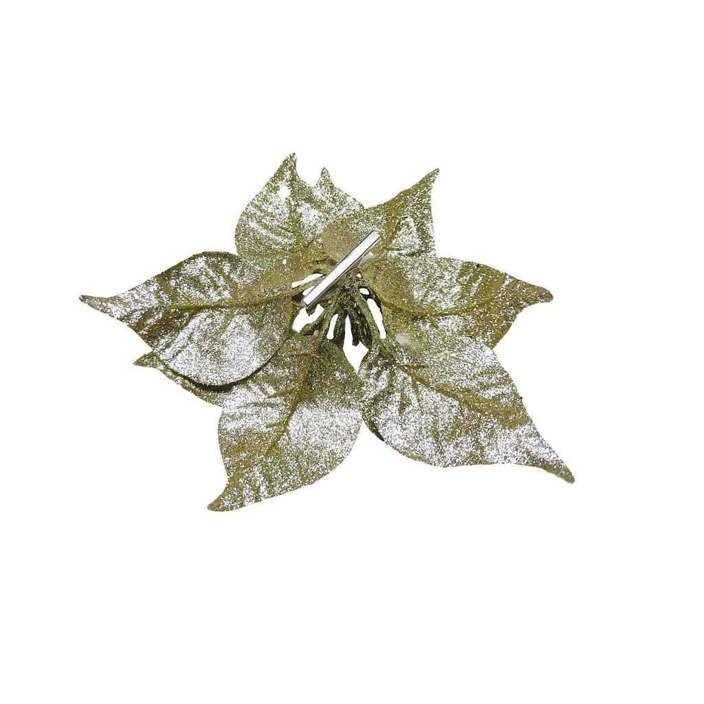 Deals 😉 Gold Glitter Poinsettia Clip by Ashland® 😍 4 Deals 😉 Gold Glitter Poinsettia Clip by Ashland® 😍 - Image 2