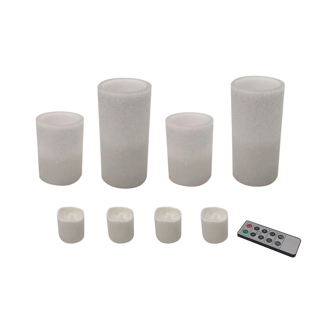 Discount 🔔 Glittery White LED Candle Set by Ashland® 🥰 3 Discount 🔔 Glittery White LED Candle Set by Ashland® 🥰