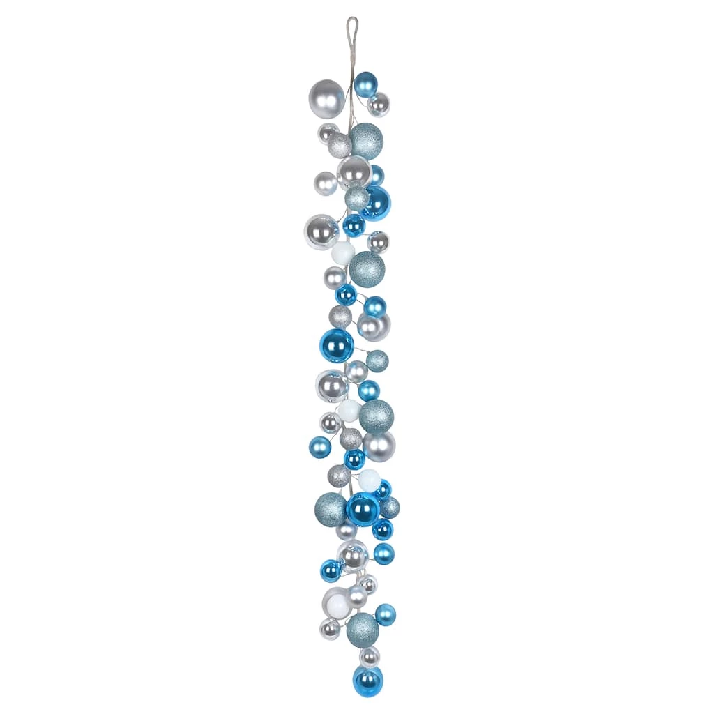 Outlet ✨ 6ft. Blue & Silver Ball Ornament Garland by Ashland® ⌛ 4 Outlet ✨ 6ft. Blue & Silver Ball Ornament Garland by Ashland® ⌛ - Image 2