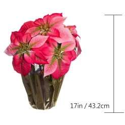 Wholesale 🤩 Pink Potted Poinsettia with Gold Foil by Ashland® ⭐ -Ashland Sales 10676020 3