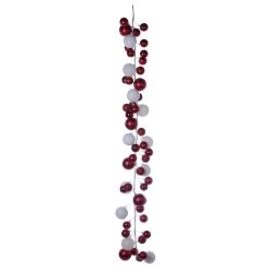 Coupon 🤩 6ft. Red & White Ball Ornament Garland by Ashland® 👏 -Ashland Sales 10676033 2