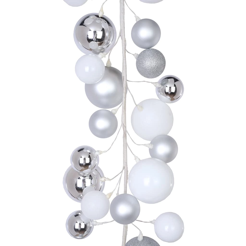 Budget π€© 6ft. Silver & White Ball Ornament Garland by Ashland® π 3 Budget π€© 6ft. Silver & White Ball Ornament Garland by Ashland® π