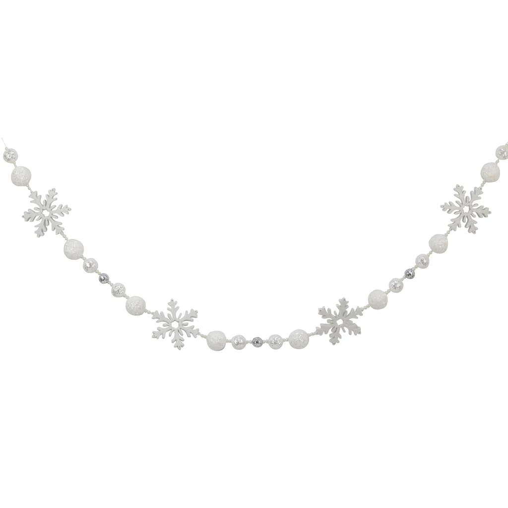 Brand new ๐งจ 6ft. White Snowflake & Ball Garland by Ashland® ๐ 3 Brand new ๐งจ 6ft. White Snowflake & Ball Garland by Ashland® ๐