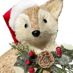 Discount 🥰 9" Fox with Santa Hat Natural Décor Accent by Ashland® 🎉 -Ashland Sales 10676178 3