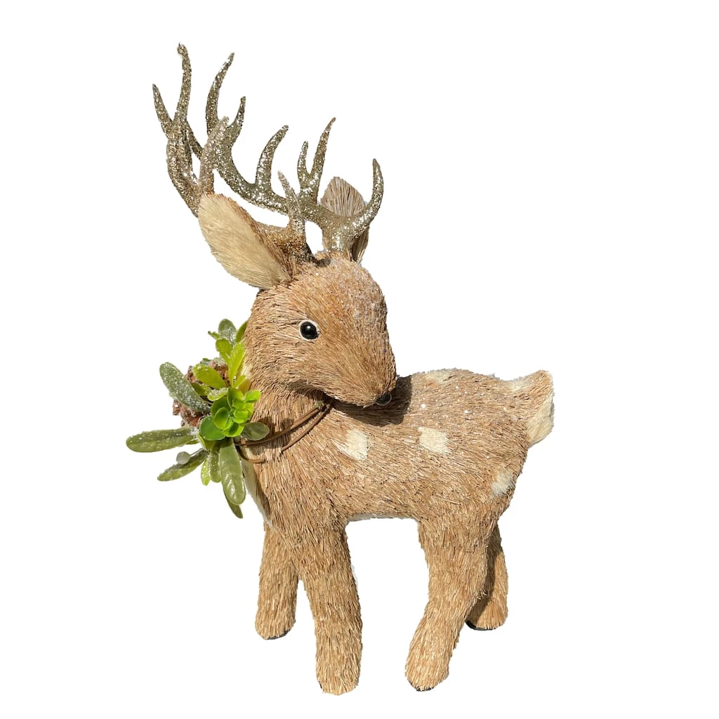 Cheap ⌛ 16.5" Standing Deer with Mistletoe Natural Décor Accent by Ashland® 🥰 3 Cheap ⌛ 16.5" Standing Deer with Mistletoe Natural Décor Accent by Ashland® 🥰