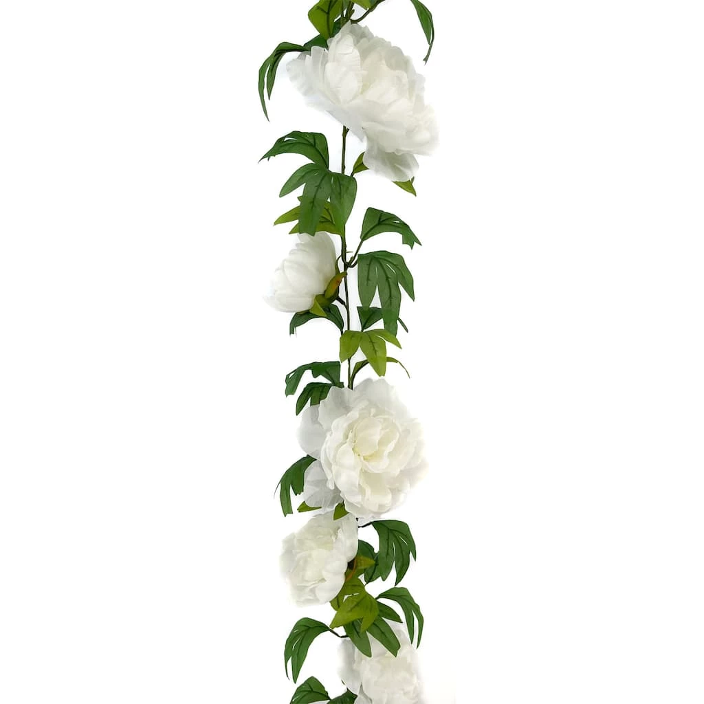 Buy 🤩 6ft. Cream Peony Garland by Ashland® ✨ 3 Buy 🤩 6ft. Cream Peony Garland by Ashland® ✨
