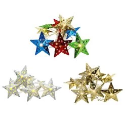 Discount 🥰 Assorted 10ct. Warm White Pierced Metal Star LED Crafting Lights by Ashland® 🎉