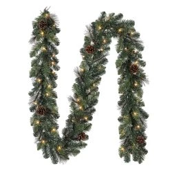 Best deal 😀 9ft. Pre-Lit Mixed Pine & Pinecone Garland by Ashland® ⭐