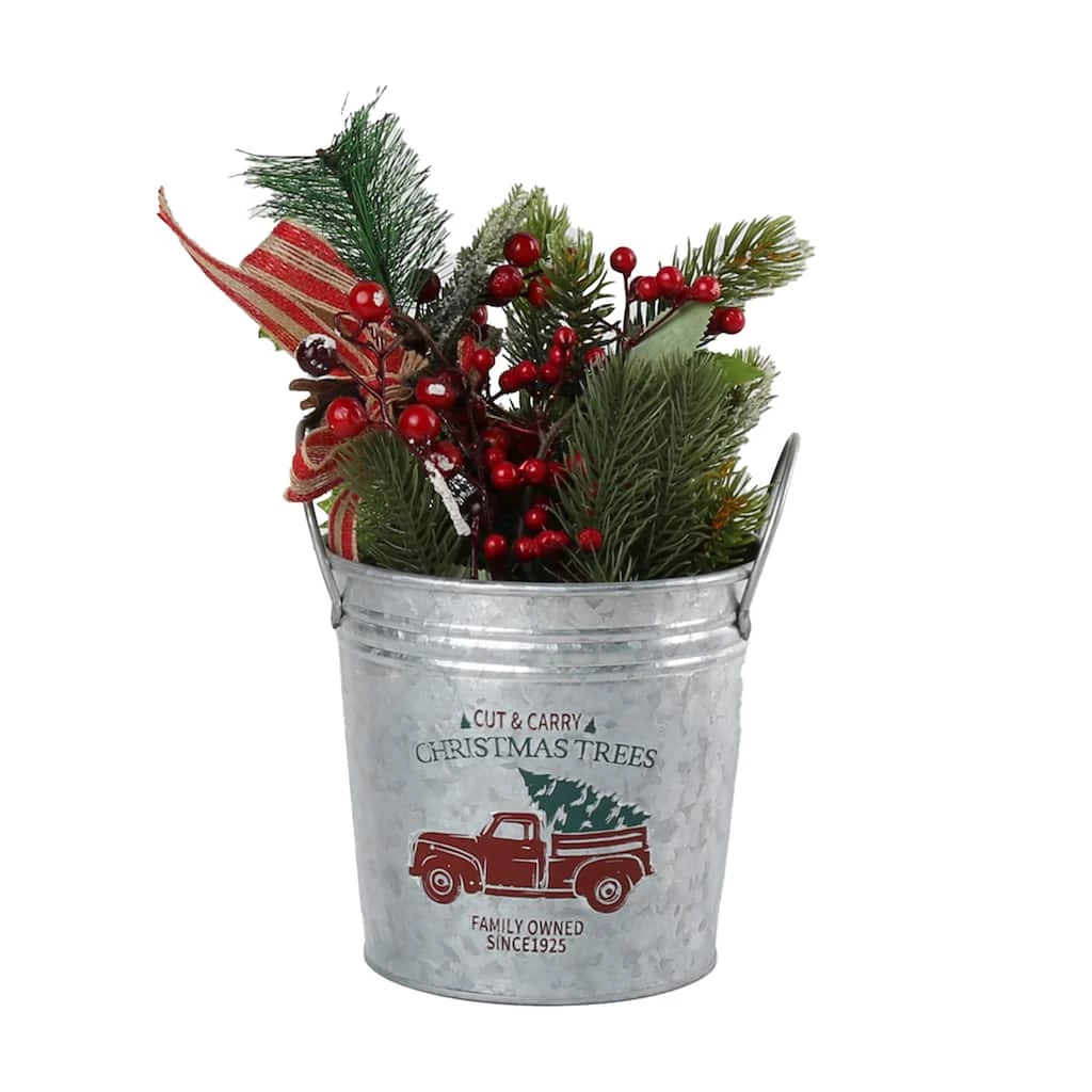 New 🥰 7.6" Holiday Truck Metal Bucket with Handles by Ashland® 😍 4 New 🥰 7.6" Holiday Truck Metal Bucket with Handles by Ashland® 😍 - Image 2