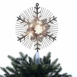 Discount 😍 14.5" Silver Lighted Tinsel Starburst Tree Topper by Ashland® 💯 -Ashland Sales 10677082 3