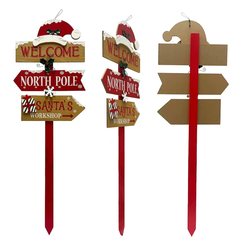 Wholesale 🎉 Assorted 36" Directional Santa Hat Yard Stake by Ashland® ✨ 4 Wholesale 🎉 Assorted 36" Directional Santa Hat Yard Stake by Ashland® ✨ - Image 2