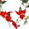 Budget 😍 6ft. Red Poinsettia Garland by Ashland® 🎁 -Ashland Sales 10677904 1