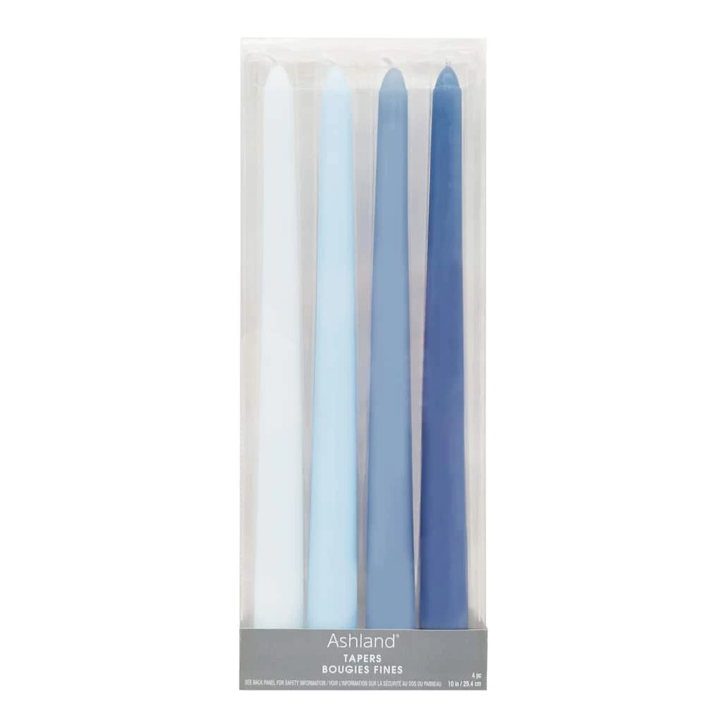 Cheapest β¨ 12 Packs: 4 ct. (48 total) 10" Mixed Blue Taper Candles by Ashland® π 3 Cheapest β¨ 12 Packs: 4 ct. (48 total) 10" Mixed Blue Taper Candles by Ashland® π