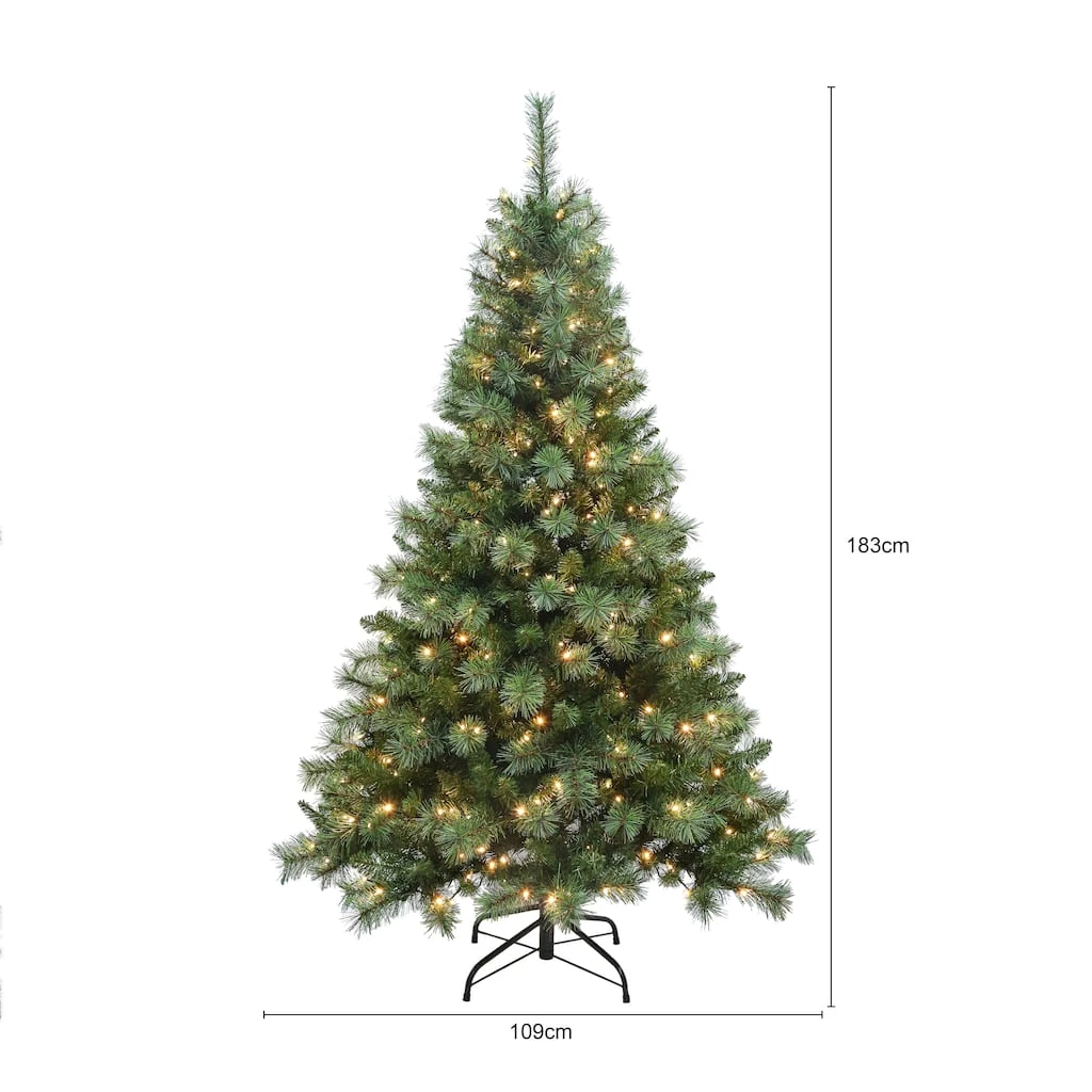 Best Sale ✨ 6ft. Pre-Lit Pioneer Pine Artificial ❄ Christmas Tree, Clear Micro LED Lights by Ashland® 🌟 5 Best Sale ✨ 6ft. Pre-Lit Pioneer Pine Artificial ❄ Christmas Tree, Clear Micro LED Lights by Ashland® 🌟 - Image 3